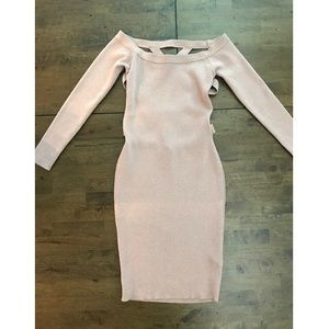 Light Pink Sexy Midi Dress